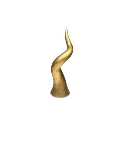 Sharon Italia - Corno in ceramica e foglia oro cm Ø 8,5 x 25,5 h 2