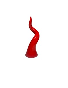 Sharon Italia - Corno campanella in ceramica rosso cm 6.5 x 18 h