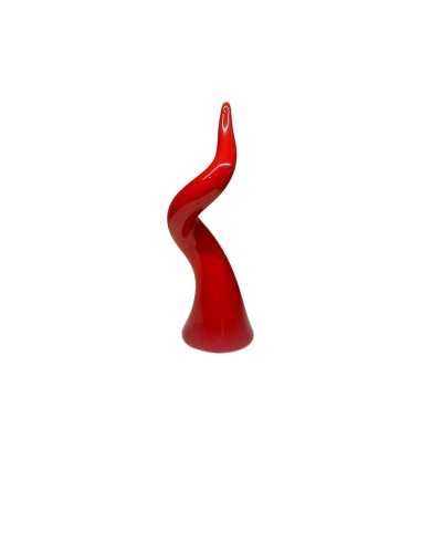 Sharon Italia - Corno campanella in ceramica rosso cm 6.5 x 18 h