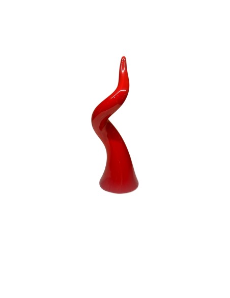 Sharon Italia - Corno campanella in ceramica rosso cm 6.5 x 18 h