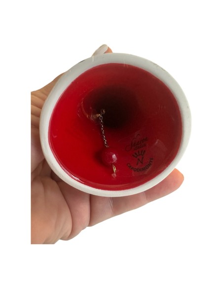 Sharon Italia - Corno campanella in ceramica rosso cm 6.5 x 18 h