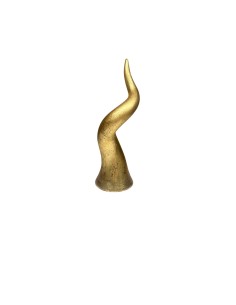Sharon Italia - Corno campanella in ceramica e foglia oro cm Ø 6 x 18,5 h