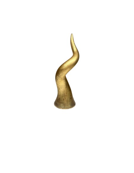 Sharon Italia - Corno campanella in ceramica e foglia oro cm Ø 6 x 18,5 h