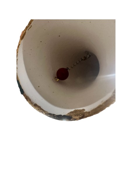 Sharon Italia - Corno campanella in ceramica e foglia oro cm Ø 6 x 18,5 h
