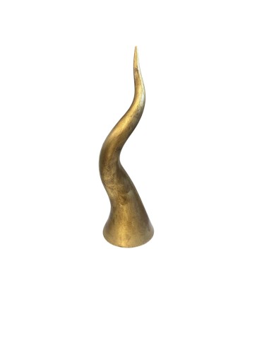 Sharon Italia - Corno in ceramica e foglia oro cm Ø 12 x 40 h
