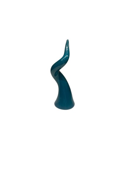 Sharon Italia - Corno campanella in ceramica ottanio cm 6.5 x 18 h