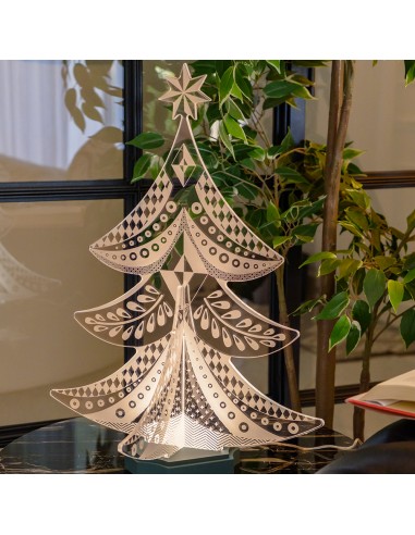 Vesta Home - Albero di Natale Lampada Decorativa·verdone·37,7 X 37,7 X 51,5 H Th. Body 8 Mm Th. Base 15 Mm