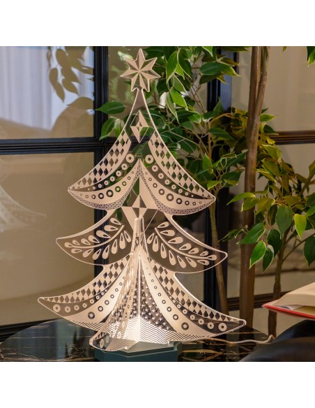 Vesta Home - Albero di Natale Lampada Decorativa·verdone·37,7 X 37,7 X 51,5 H Th. Body 8 Mm Th. Base 15 Mm