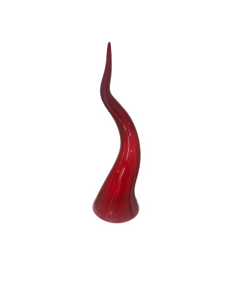 Sharon Italia - Corno in ceramica rosso cm 12 x 40 h