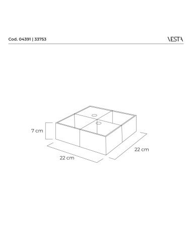 Vesta Home - Only Coffee·basic·22 X 22 X 7 H Th. 3 Mm