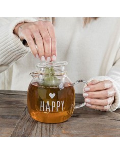Simple Day - Teiera in Vetro 600ml Happy 2