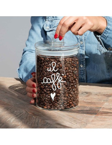 Simple Day - Barattolo in Vetro Ø12cm Il Caffe Bco