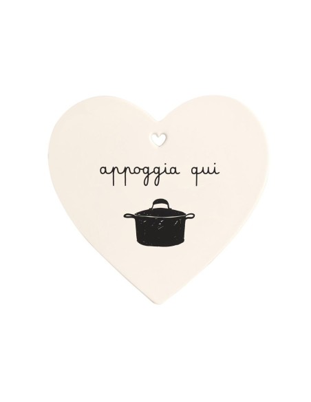 Simple Day - Sottopentola Cuore Appoggia Qui 21x20cm