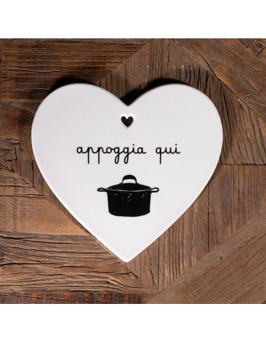 Simple Day - Sottopentola Cuore Appoggia Qui 21x20cm