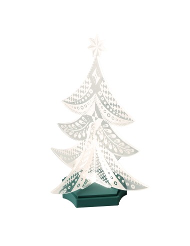 Vesta Home - Albero di Natale Lampada Decorativa·verdone·37,7 X 37,7 X 51,5 H Th. Body 8 Mm Th. Base 15 Mm