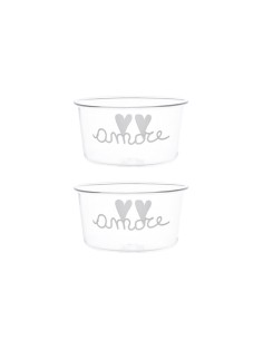 Simple Day - Set 2 Coppette in Vetro Amore