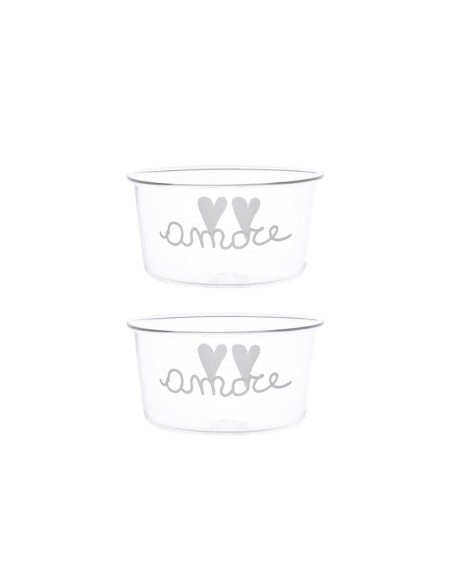 Simple Day - Set 2 Coppette in Vetro Amore