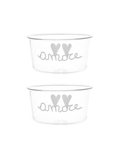 Simple Day - Set 2 Coppette in Vetro Amore 2