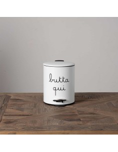 Simple Day - Pattumiera 5l Bianca Butta Qui 25x19xh27 2