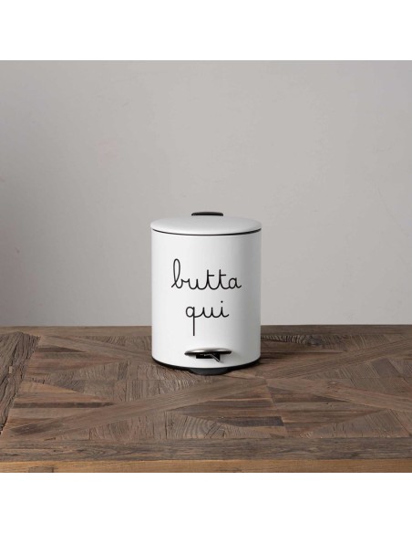 Simple Day - Pattumiera 5l Bianca Butta Qui 25x19xh27