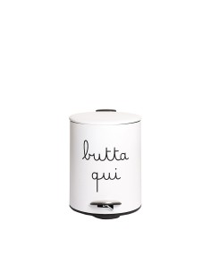 Simple Day - Pattumiera 5l Bianca Butta Qui 25x19xh27