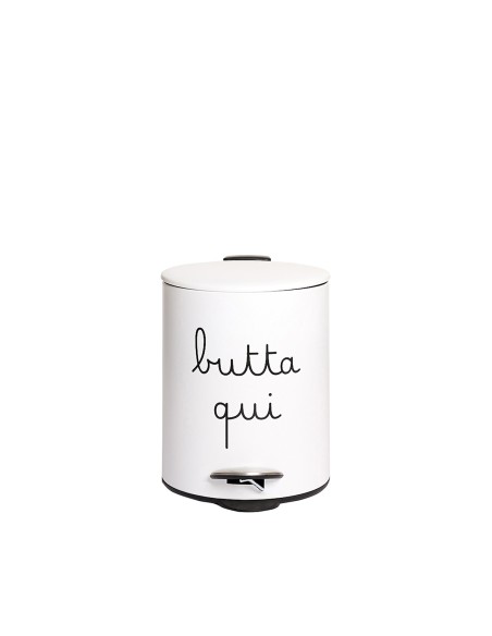 Simple Day - Pattumiera 5l Bianca Butta Qui 25x19xh27