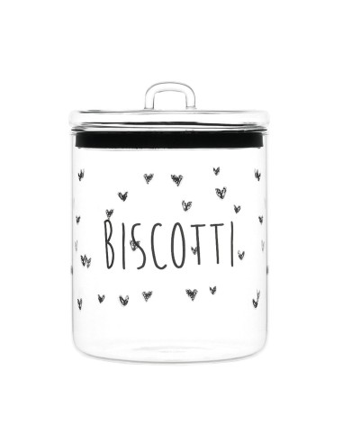 Simple Day - Barattolo in Vetro Ø15cm Biscotti Cuori