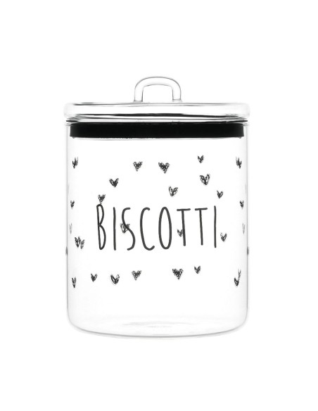 Simple Day - Barattolo in Vetro Ø15cm Biscotti Cuori