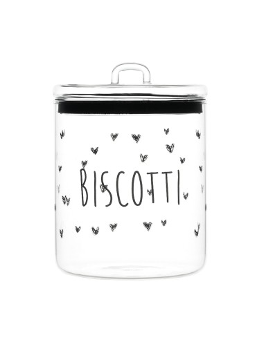 Simple Day - Barattolo in Vetro Ø15cm Biscotti Cuori