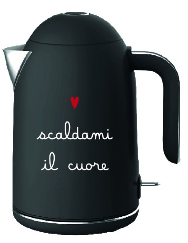 Simple Day - Bollitore Elettrico Nero Scaldami Il Cuore