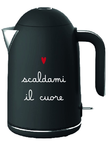 Simple Day - Bollitore Elettrico Nero Scaldami Il Cuore