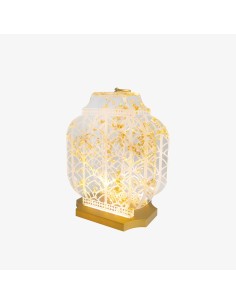 Vesta Home - Lampada da Tavolo Piccola Wireless Atena·oro·14,1 X 11,2 X 23,1 H Th. Body 8 Mm Th. Base 15 Mm
