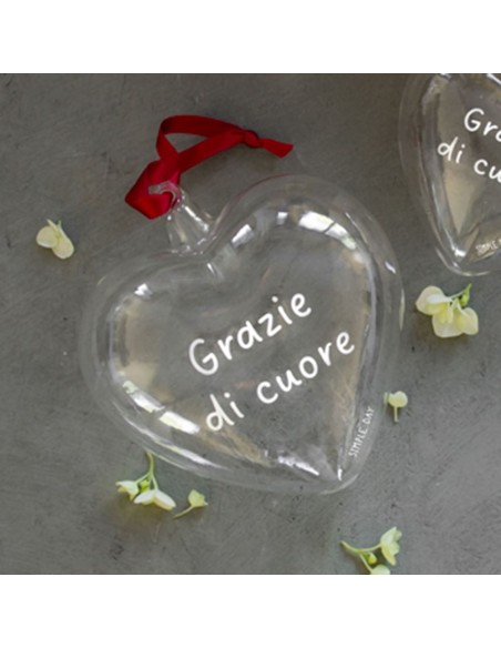 Simple Day - Pallina Cuore 15cm Grazie di Cuore