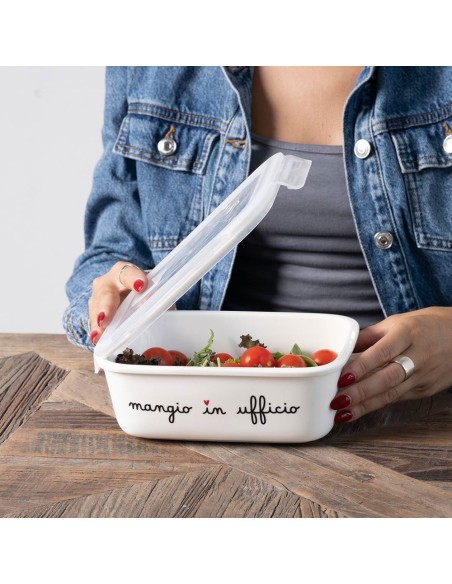 Simple Day - Contenitore L Mangio in Ufficio 19.5x14.5.6x6cm