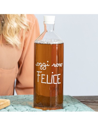 Simple Day - Bottiglia in Vetro Oggi Sono Felice