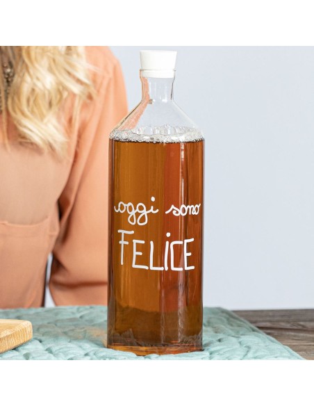 Simple Day - Bottiglia in Vetro Oggi Sono Felice