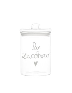 Simple Day - Barattolo in Vetro Ø12cm Lo Zucchero Bco