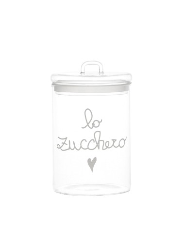 Simple Day - Barattolo in Vetro Ø12cm Lo Zucchero Bco