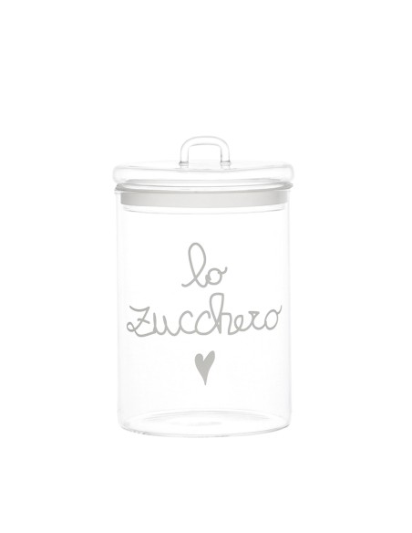 Simple Day - Barattolo in Vetro Ø12cm Lo Zucchero Bco