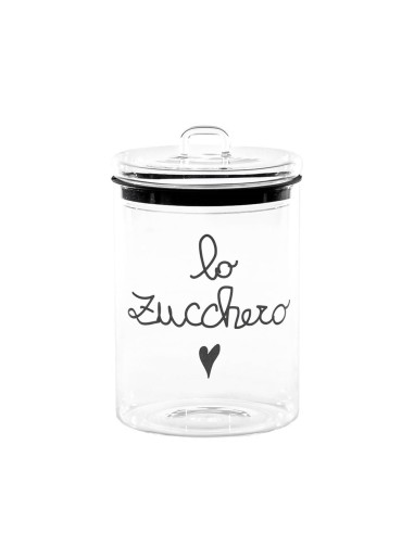 Simple Day - Barattolo in Vetro Ø12cm Lo Zucchero Bco