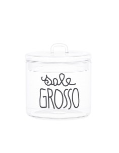 Simple Day - Barattolo in Vetro Ø12cm Sale Grosso Nero