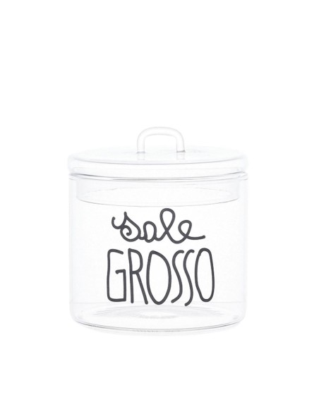 Simple Day - Barattolo in Vetro Ø12cm Sale Grosso Nero