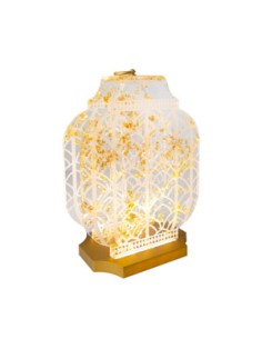 Vesta Home - Lampada da Tavolo Media Wireless Atena·oro·20,5 X 17,6 X 33,8 H Th. Body 8 Mm Th. Base 15 Mm 2