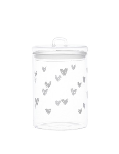 Simple Day - Barattolo in Vetro Ø12cm Tapp. Cuori