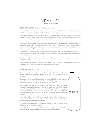 Simple Day - Borraccia Termica 0.5l Sempre di Corsa