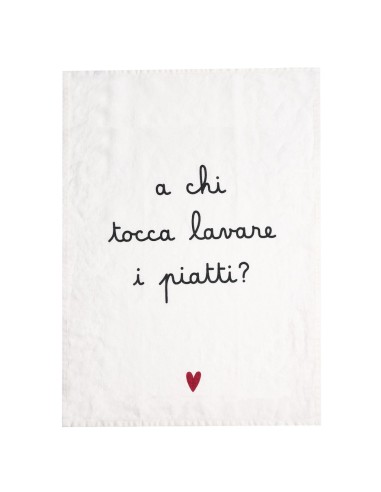 Simple Day - Canovaccio 50x70cm a Chi Tocca Lavare I Piatti