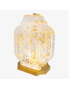 Vesta Home - Lampada da Tavolo Media Wireless Atena·oro·20,5 X 17,6 X 33,8 H Th. Body 8 Mm Th. Base 15 Mm