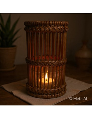Simple Day - Porta Tealight Rain D7x12cm Antique Laq.