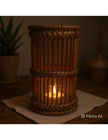 Simple Day - Porta Tealight Rain D7x12cm Antique Laq.