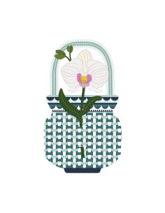 Vesta Home - Fiore Bomboniera Singolo Orchidea Bianca·bianco·9,9 X 20,4 H Th. 3 Mm 2